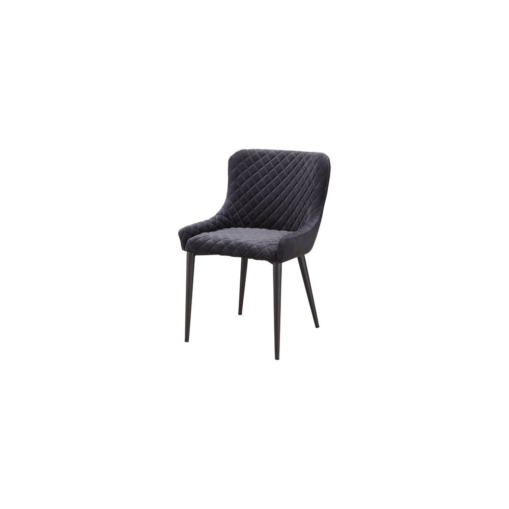 Gray Tufted Velvet Dining Side Chair
