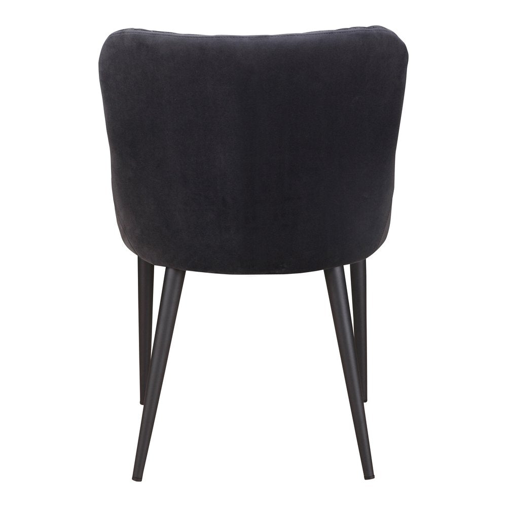 Gray Tufted Velvet Dining Side Chair