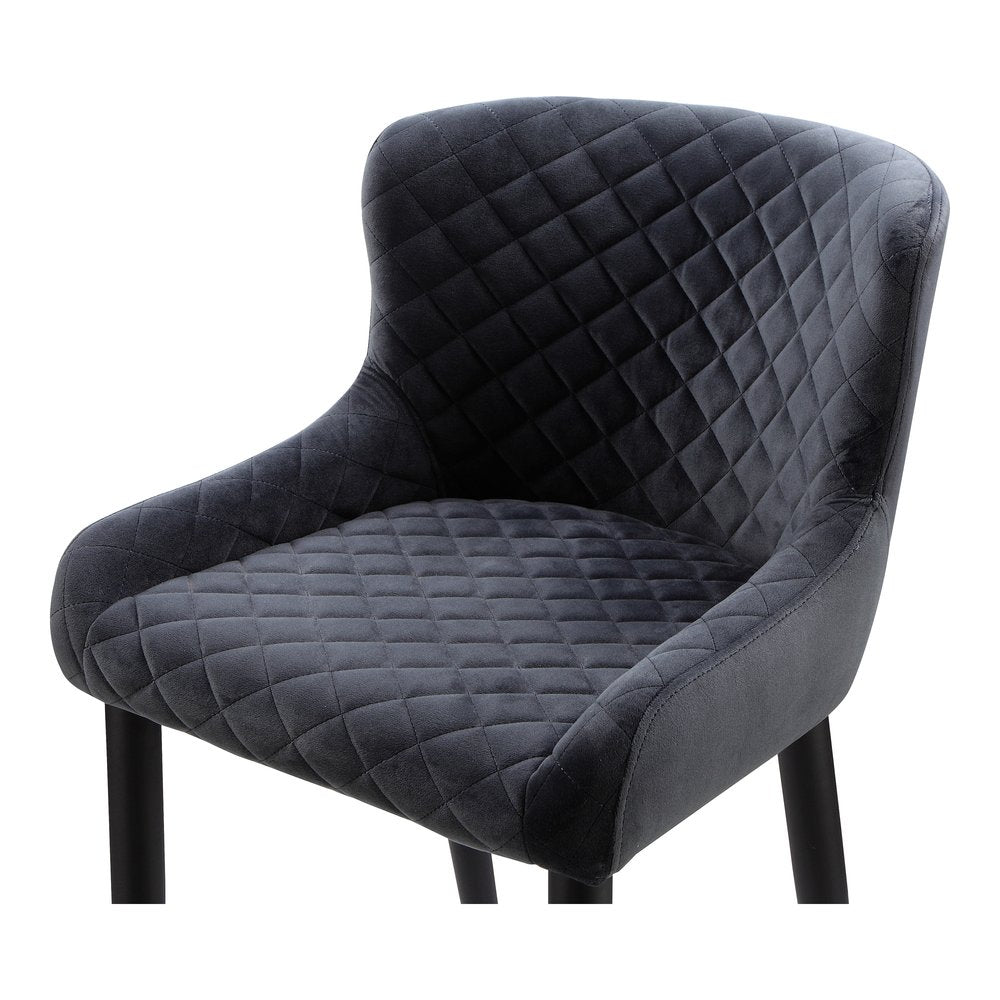 Gray Tufted Velvet Dining Side Chair