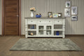 Ivory Solid Wood Open Shelving Distressed TV Stand - 70-inch