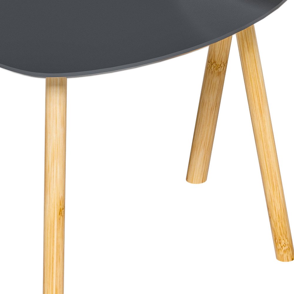 Set of Two 22 Oak and Gray and White Nested Tables