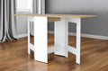 Brown and White Folding Sled Base Dining Table - 24-inch