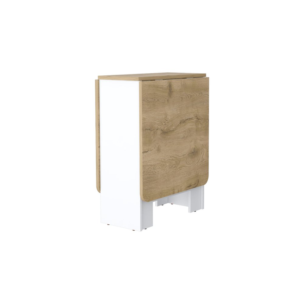 Brown and White Folding Sled Base Dining Table - 24-inch