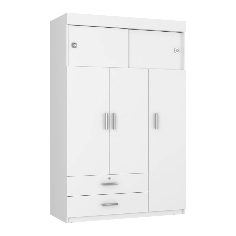 White Wood Four Drawer Dresser - 47-inch