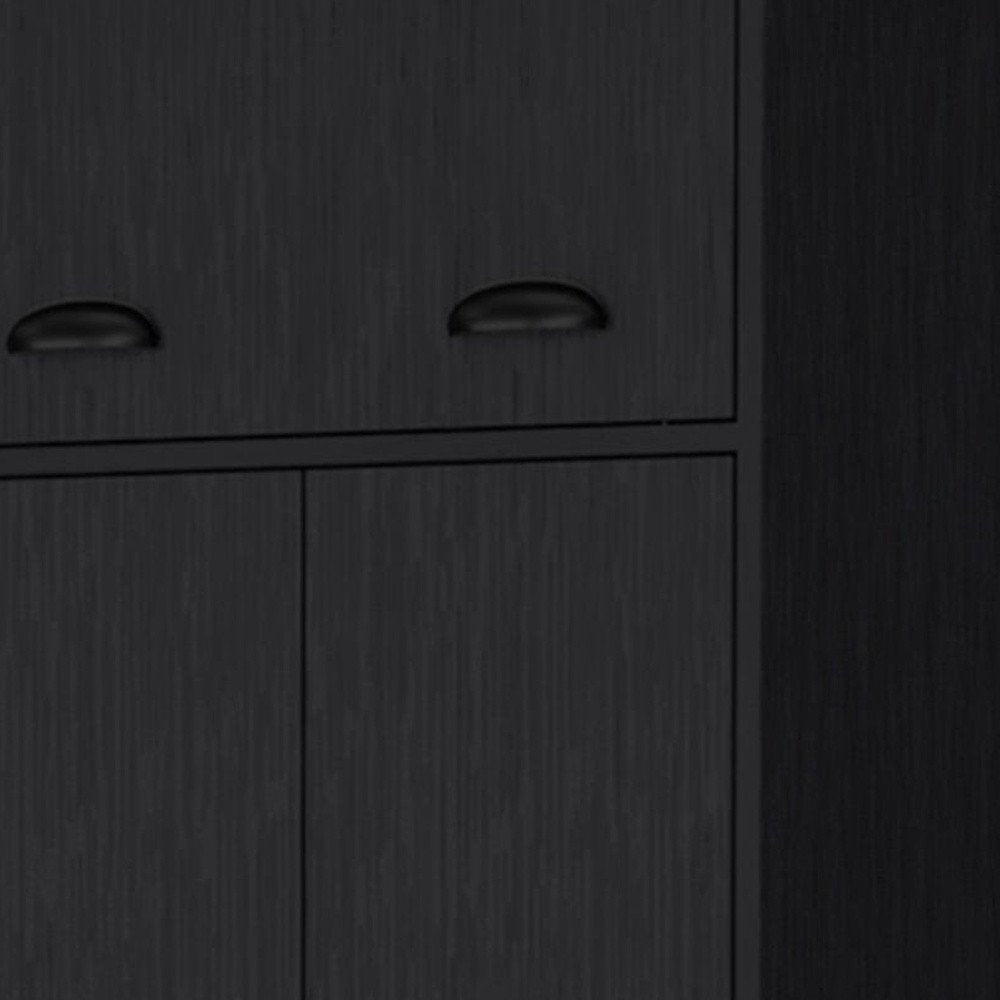 White Wood Three Door Single Drawer Combo Dresser - 70-inch