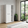 White Wood Single Drawer Dresser - 35-inch