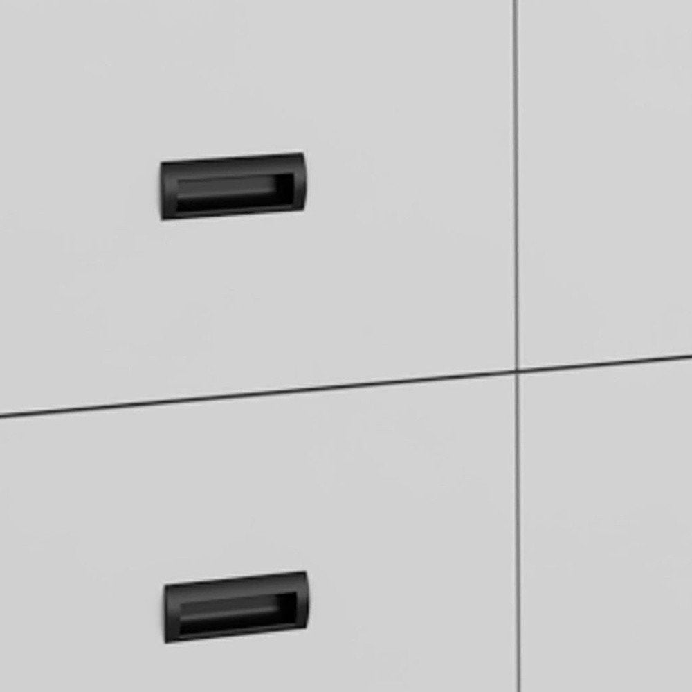 White Wood Five Drawer Dresser - 33-inch