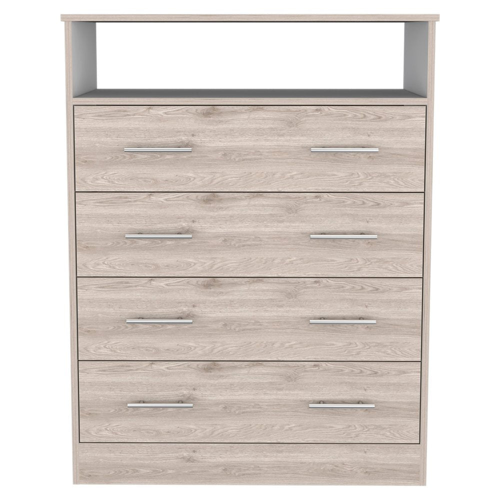 Oak Wood Four Drawer Dresser - 33-inch