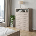 Oak Wood Four Drawer Dresser - 33-inch