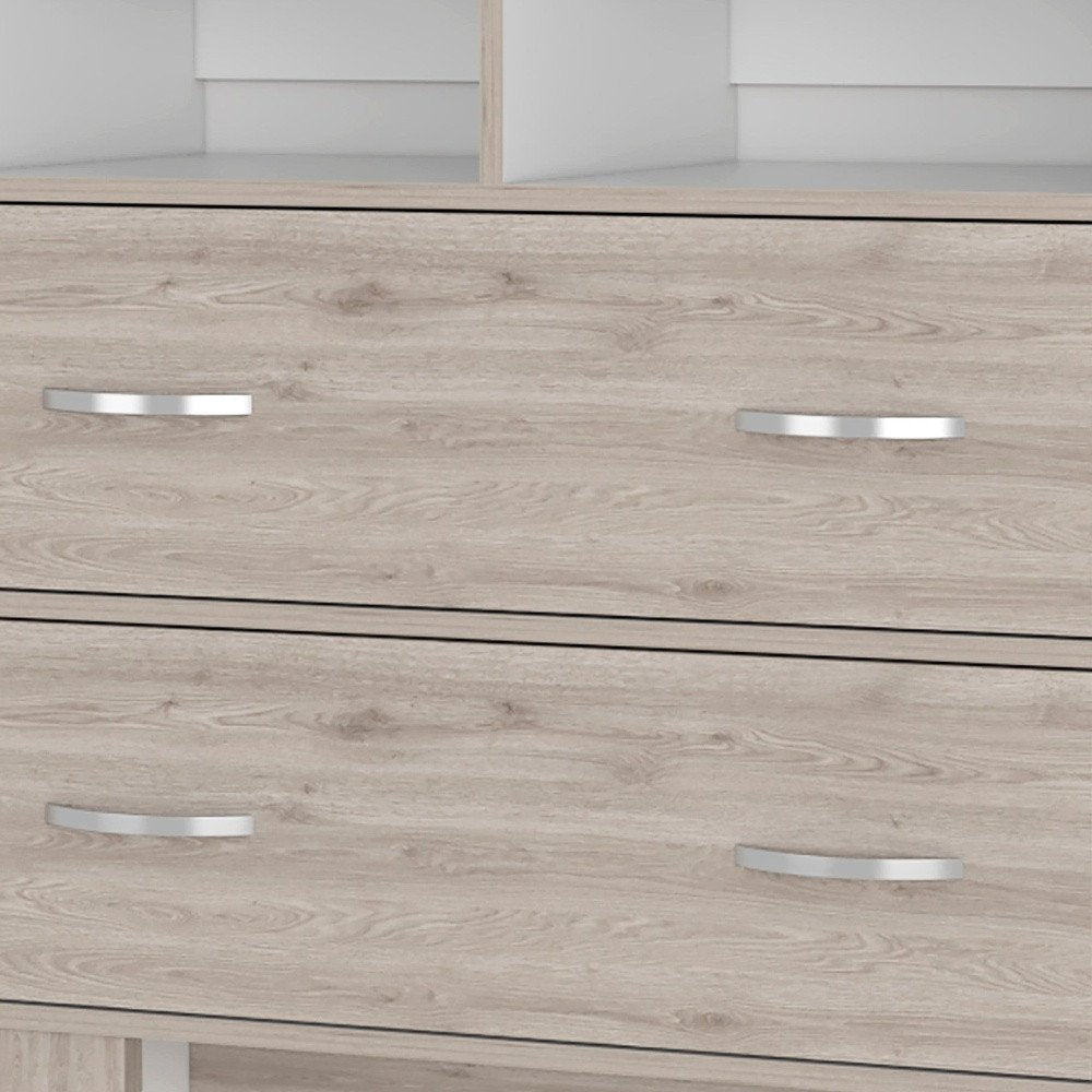 Oak Wood Two Drawer Dresser - 32-inch