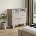 Oak Wood Two Drawer Dresser - 32-inch