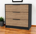 Oak Three Drawer Dresser - 28-inch