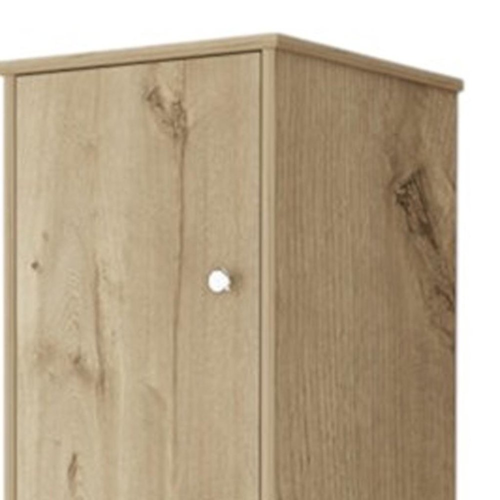 Light Brown Wood Accent Cabinet with Two Doors - 68-inch