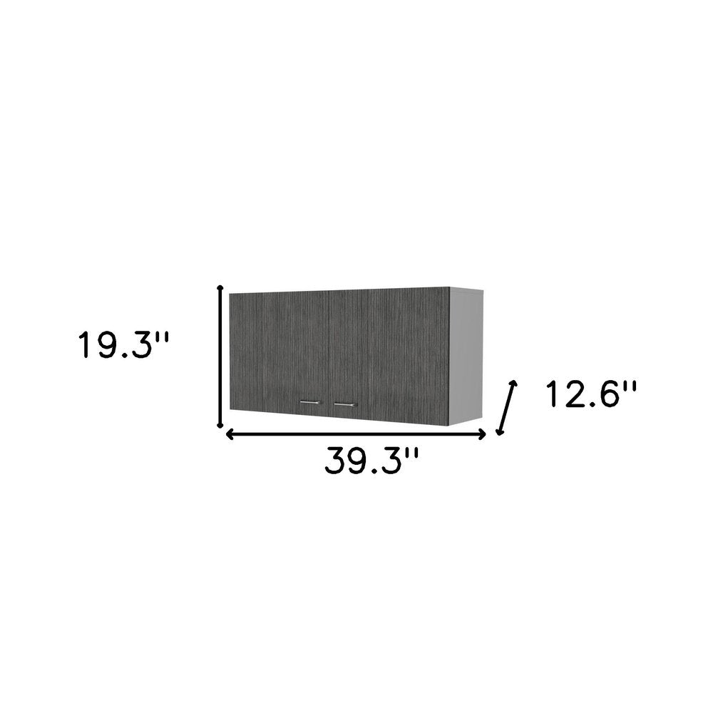 White Wood Wall Mounted Accent Cabinet - 39-inch