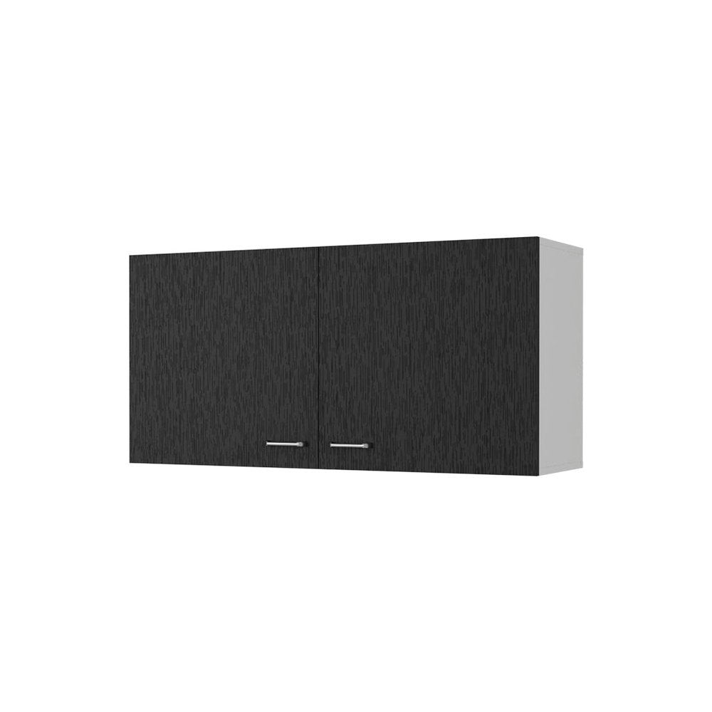Black Wood Wall Mounted Accent Cabinet - 39-inch