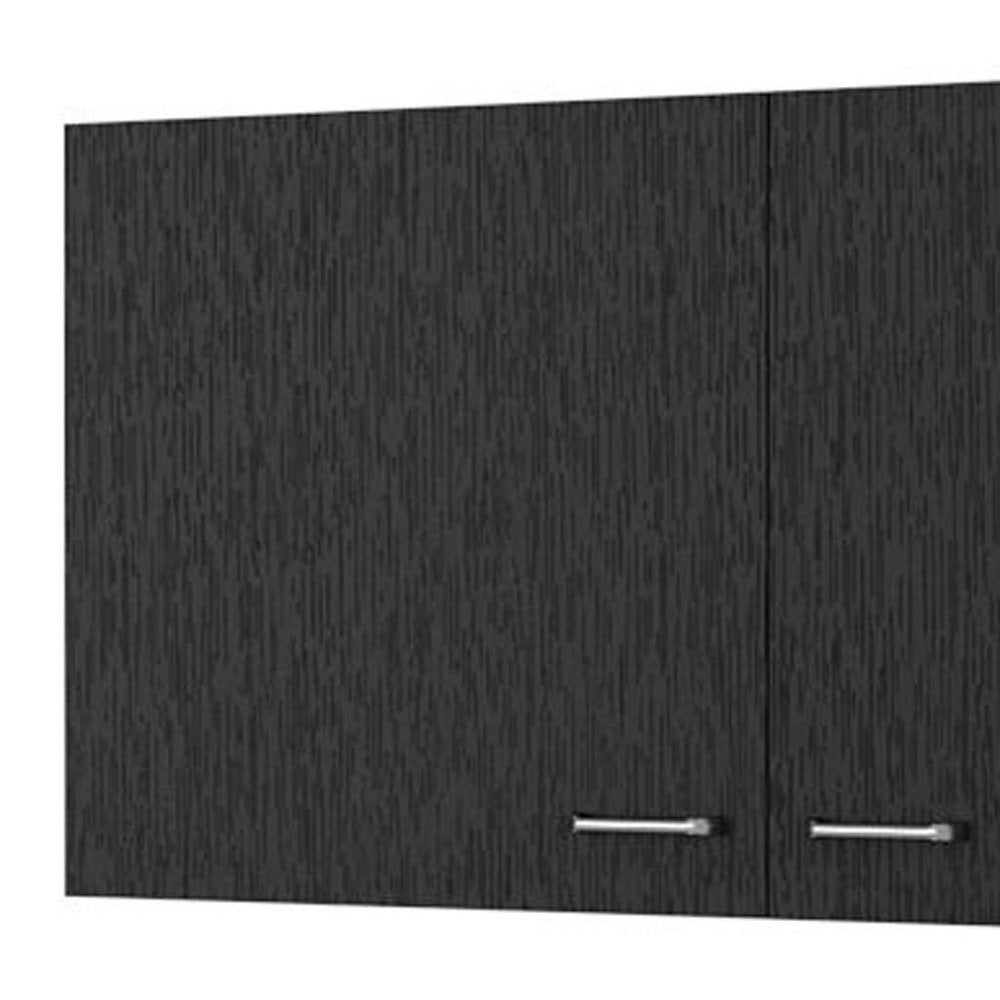 Black Wood Wall Mounted Accent Cabinet - 39-inch