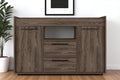 Walnut Wood Two Drawer Sideboard with Two Doors - 47-inch