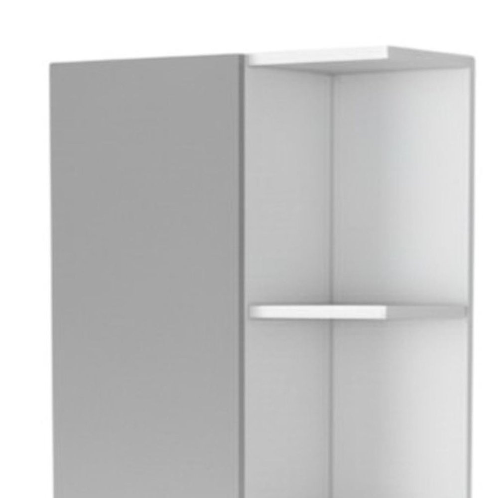 White Wood Accent Cabinet with Single Door - 62-inch