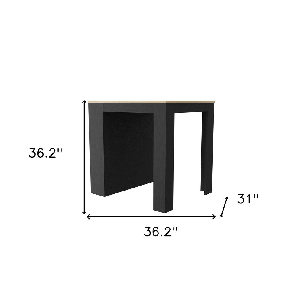 Black and Brown 36 Kitchen Island with Storage