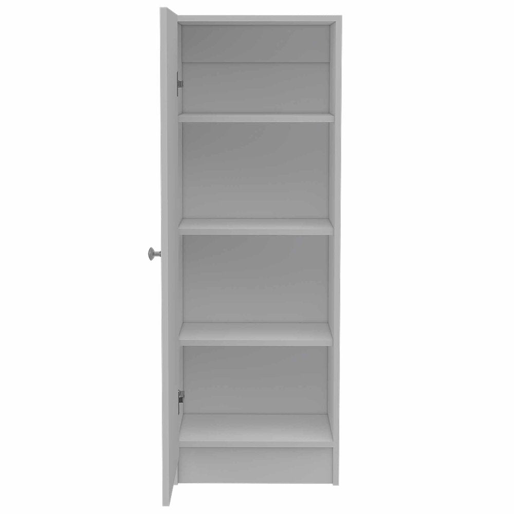 White Wood Pantry or Storage Closet - 47-inch