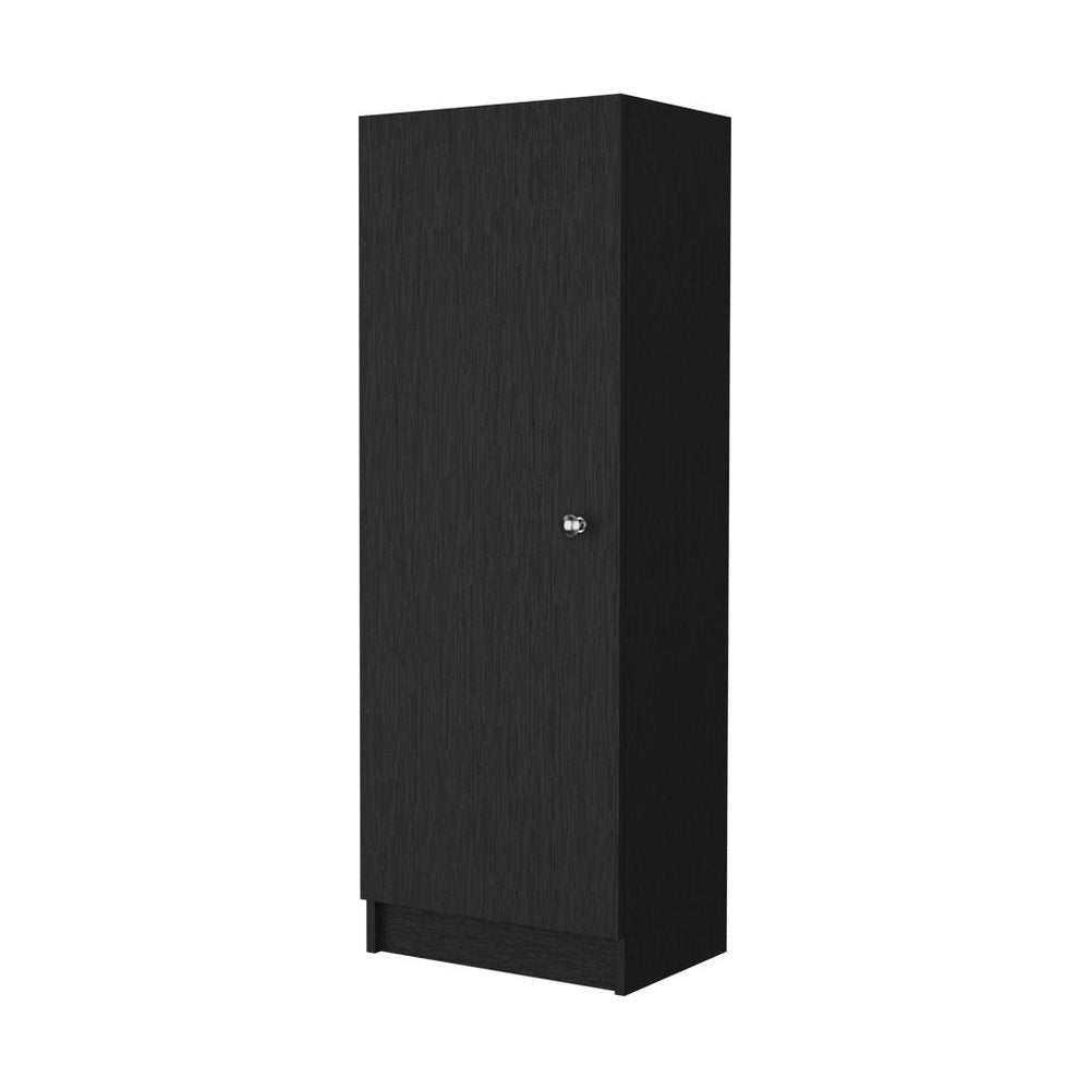 Black Wood Pantry or Storage Closet - 47-inch