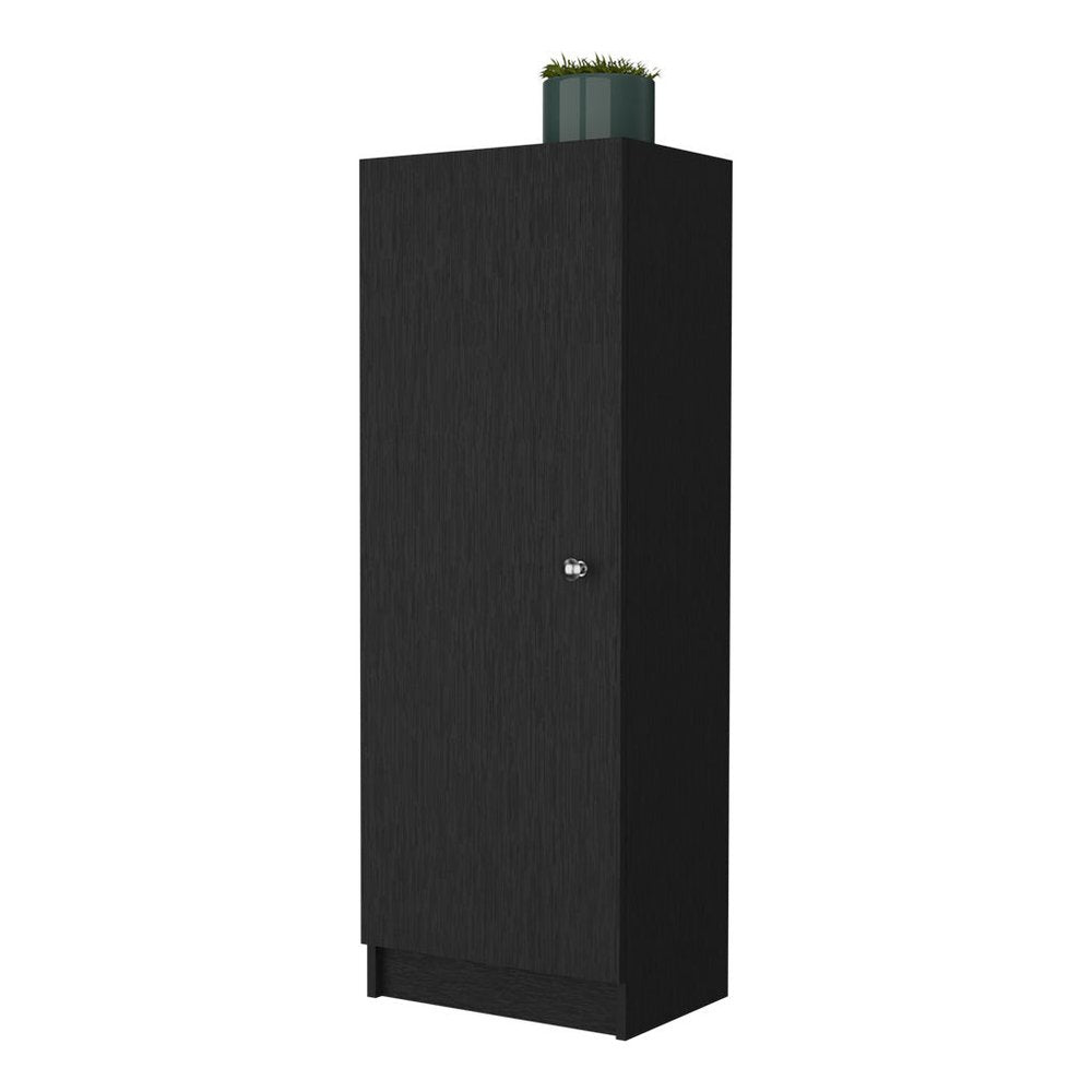 Black Wood Pantry or Storage Closet - 47-inch