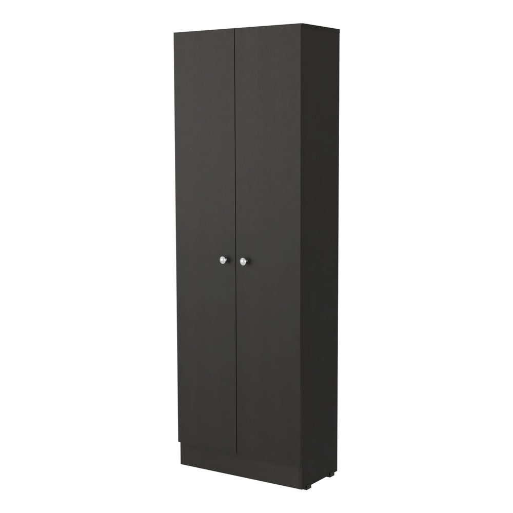 Black Wood Pantry or Storage Closet - 71-inch