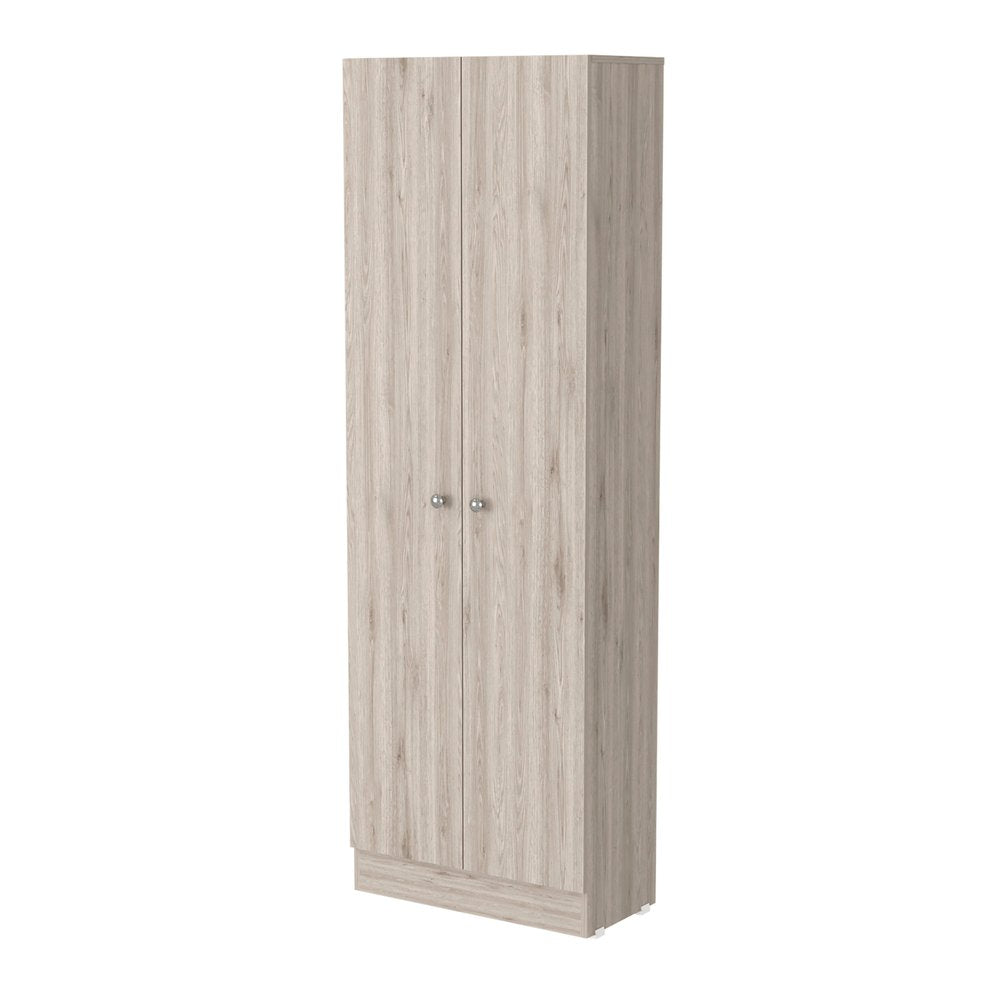 Light Gray Wood Pantry or Storage Closet - 71-inch