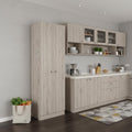 Light Gray Wood Pantry or Storage Closet - 71-inch