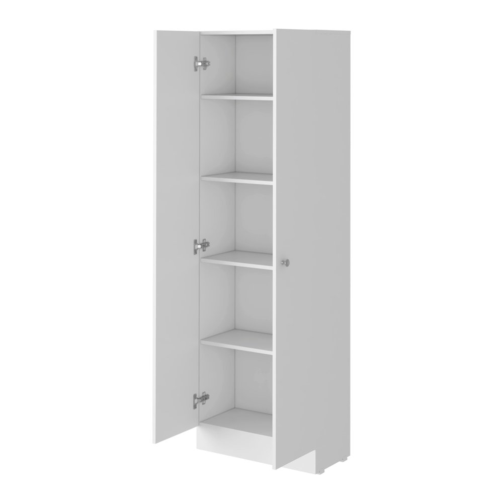 White Wood Pantry or Storage Closet - 71-inch
