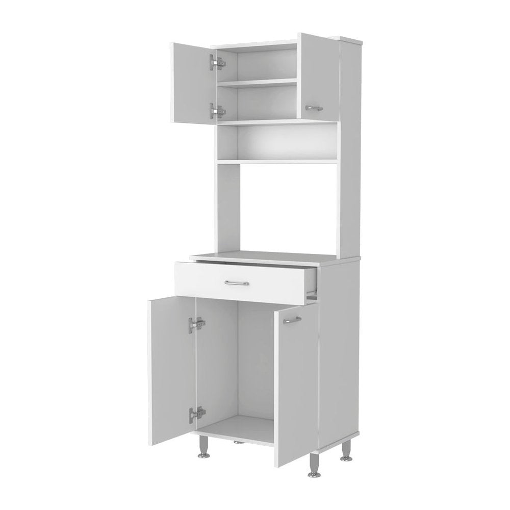 White Wood Pantry or Storage Closet - 67-inch