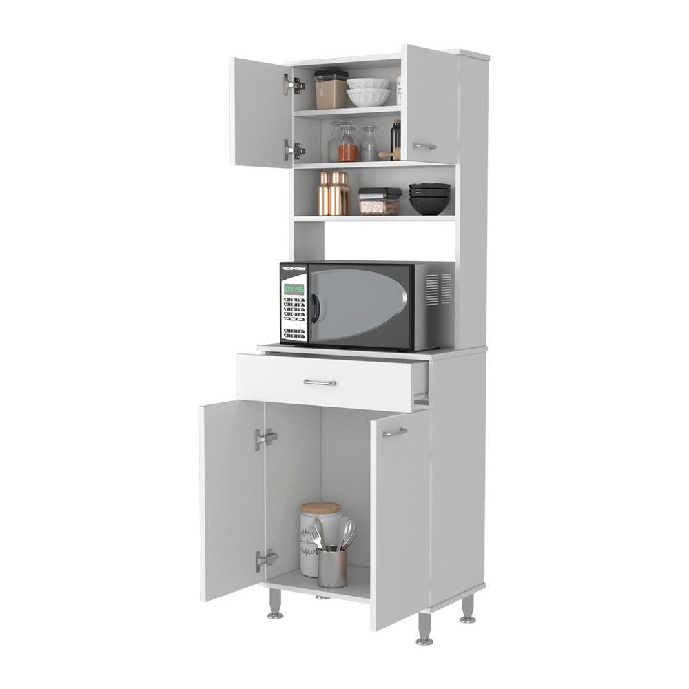 White Wood Pantry or Storage Closet - 67-inch