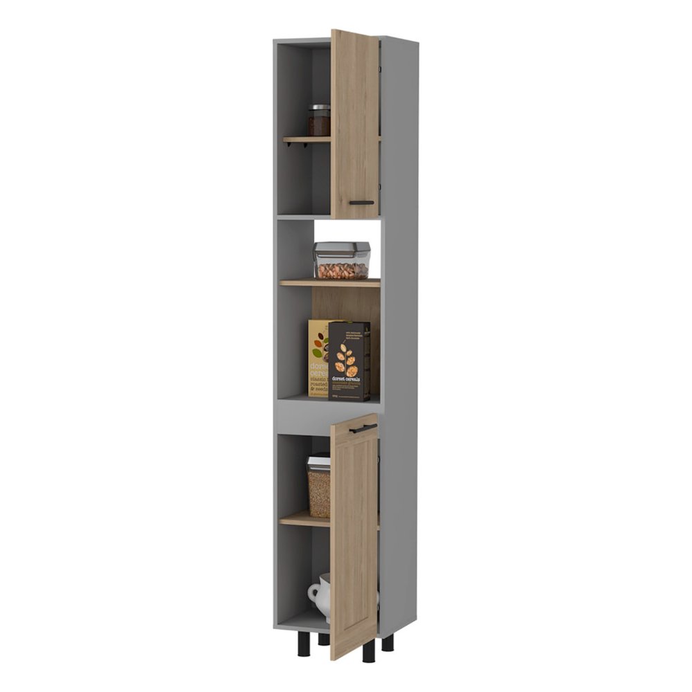 Gray Wood Pantry or Storage Closet - 82-inch