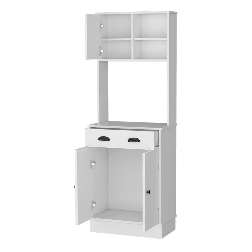 White Wood Pantry or Storage Closet - 67-inch