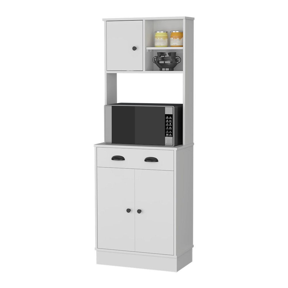 White Wood Pantry or Storage Closet - 67-inch