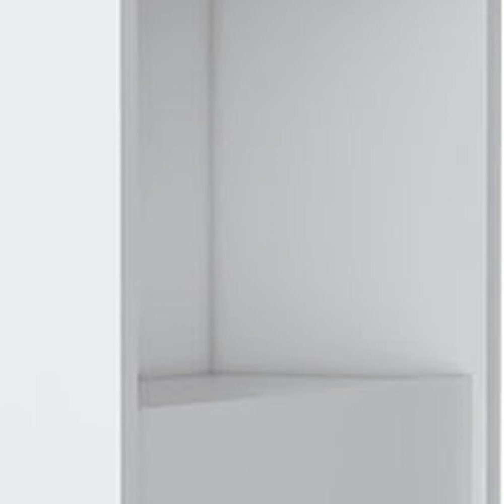 White Wood Accent Cabinet with Single Door - 29-inch
