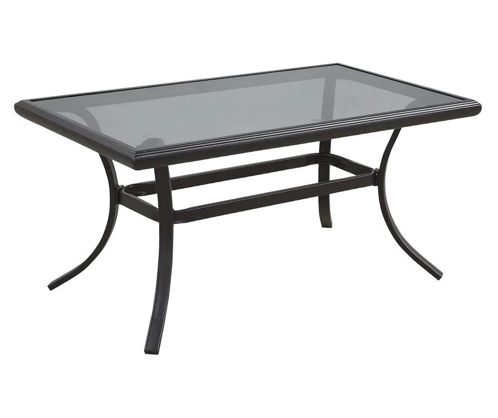 Black Metal Outdoor Coffee Table - 21-inch
