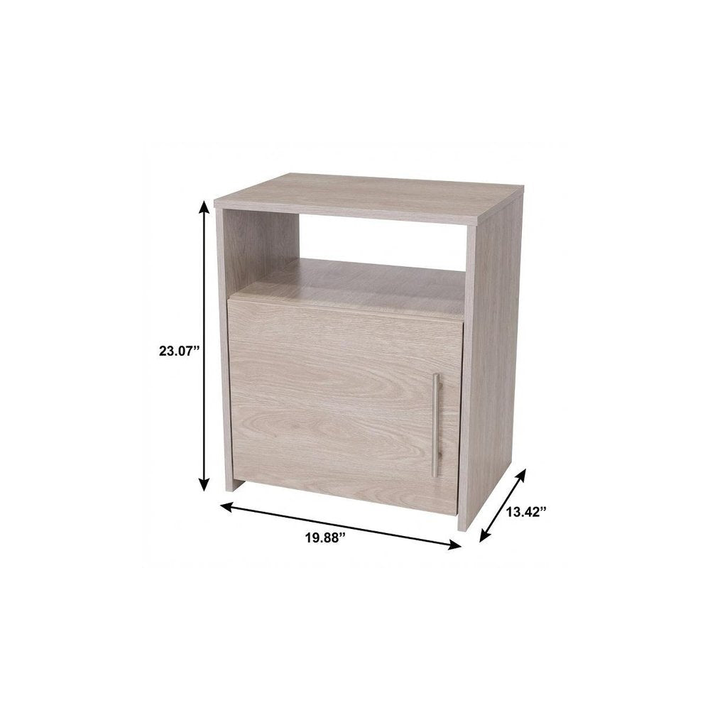 Gray Wood Nightstand - 23-inch
