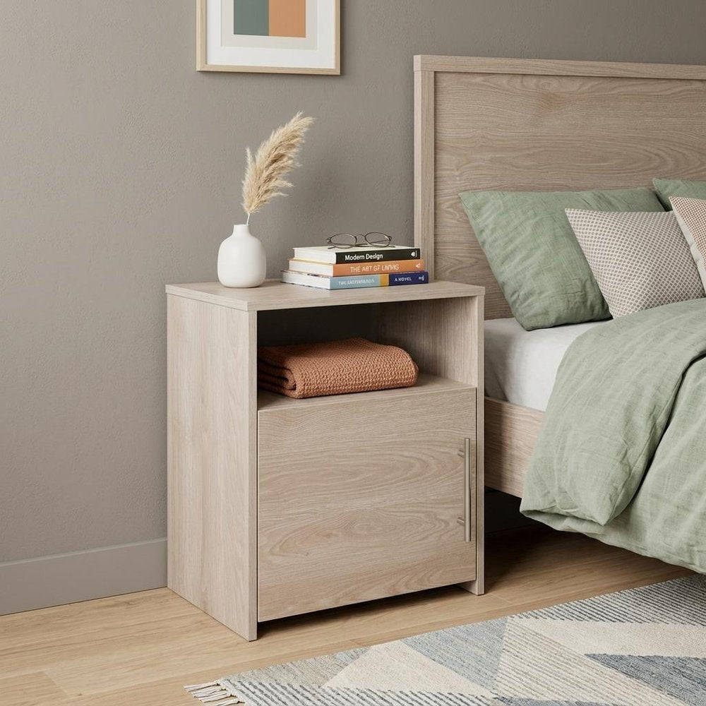 Gray Wood Nightstand - 23-inch