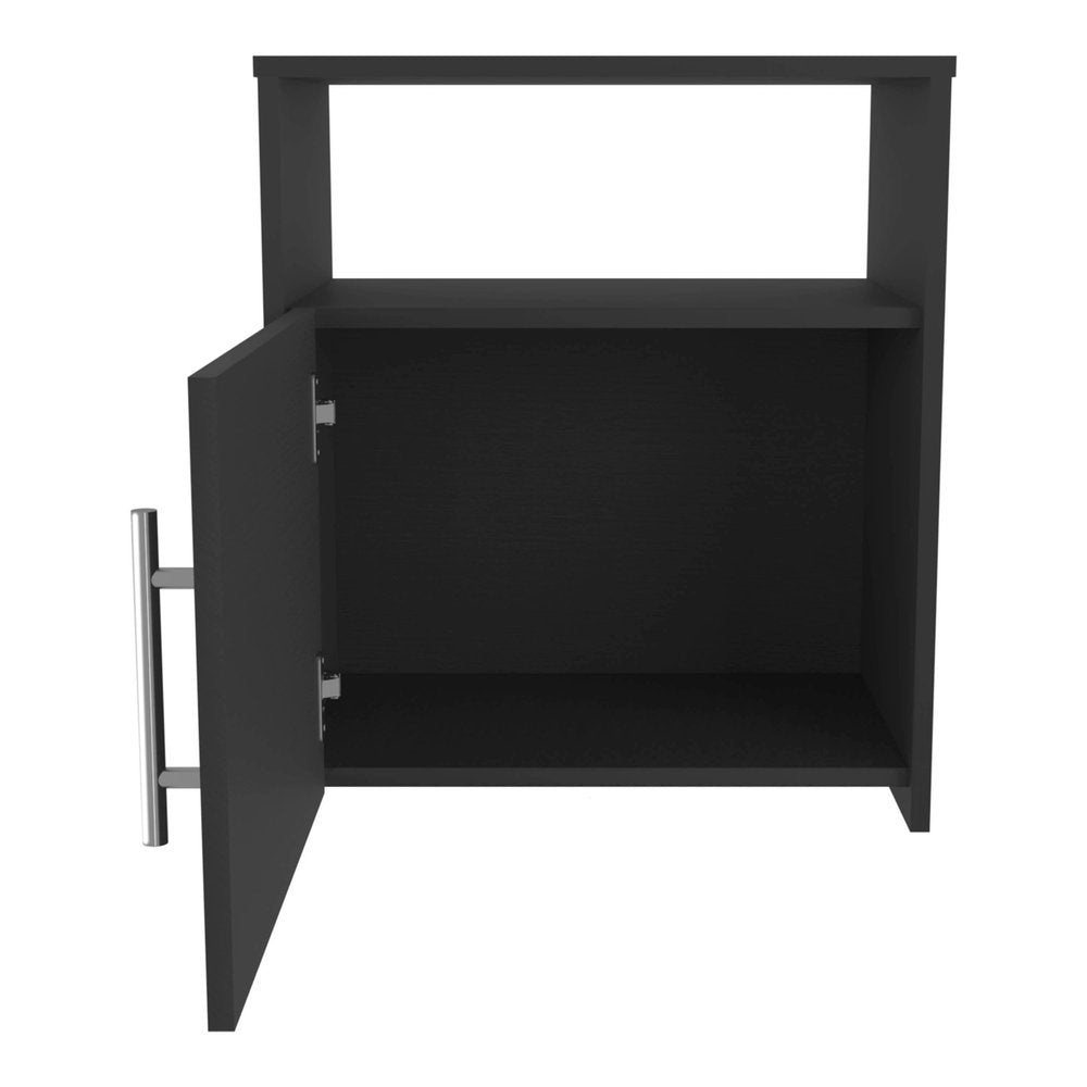 Black Wood Nightstand - 23-inch