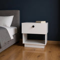 White Wood One Drawer Nightstand - 20-inch
