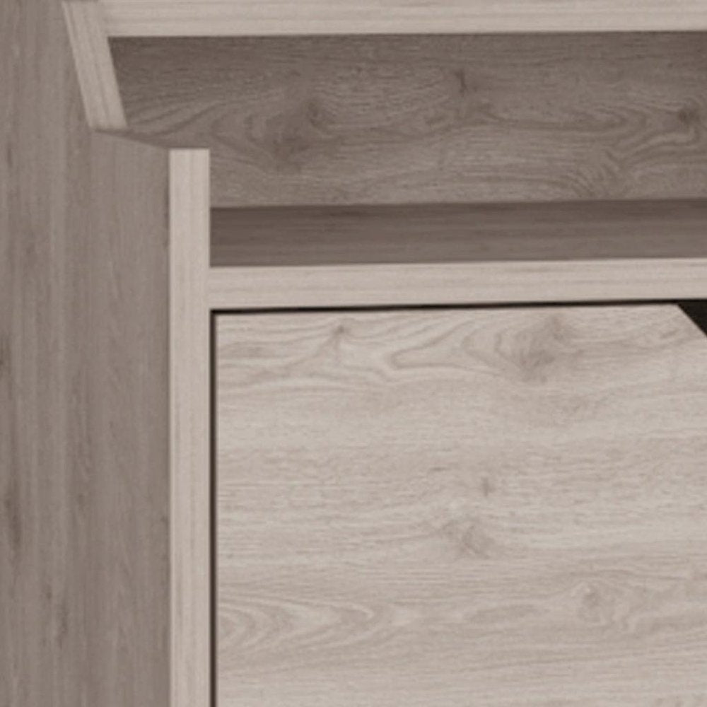 Gray Wood One Drawer Floating Nightstand - 13-inch