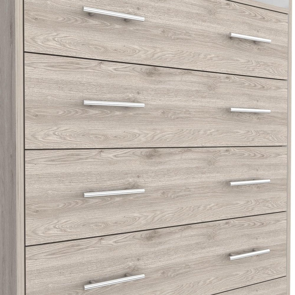 Light Gray Wood Four Drawer Dresser - 33-inch