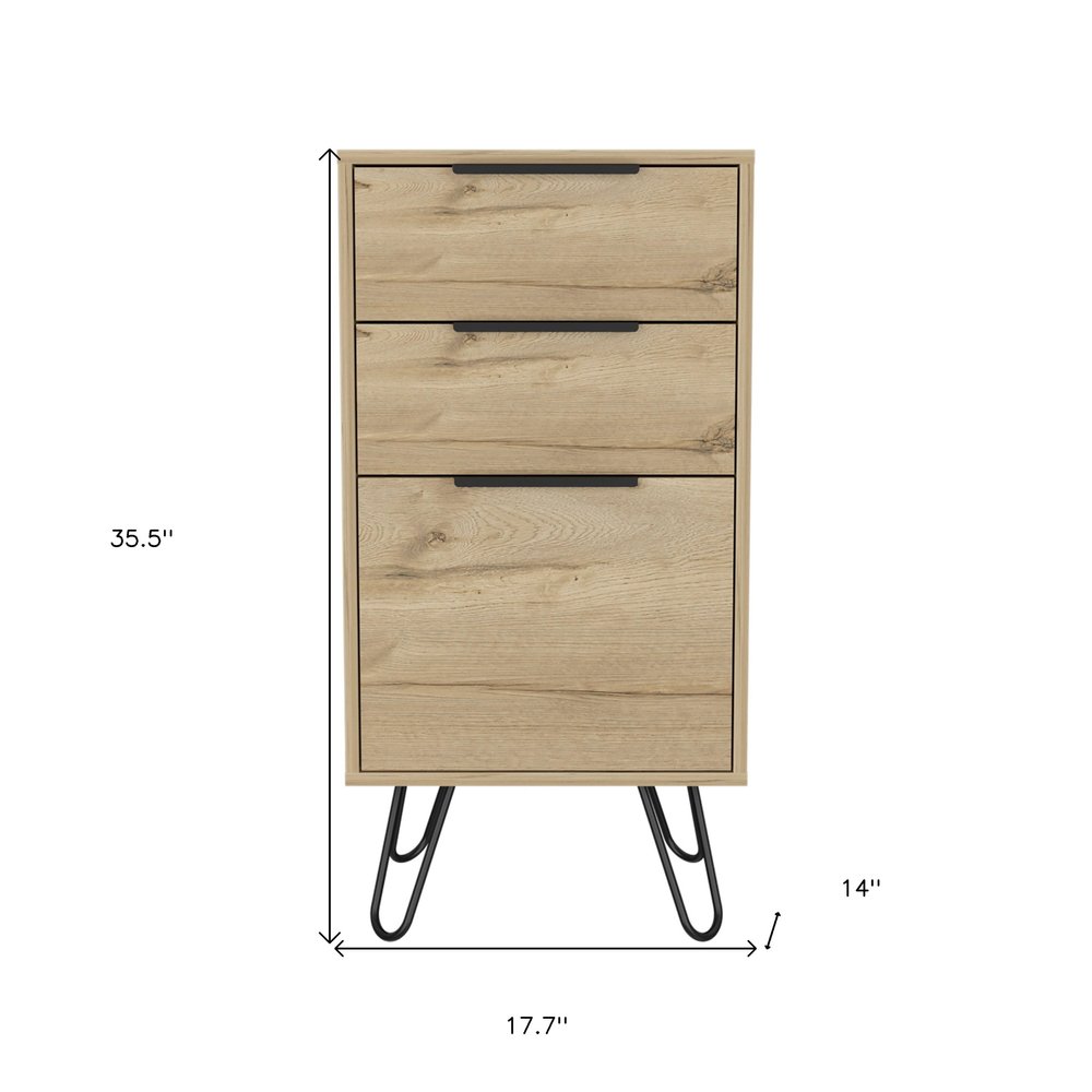 Natural Wood Four Drawer Double Dresser - 47-inch