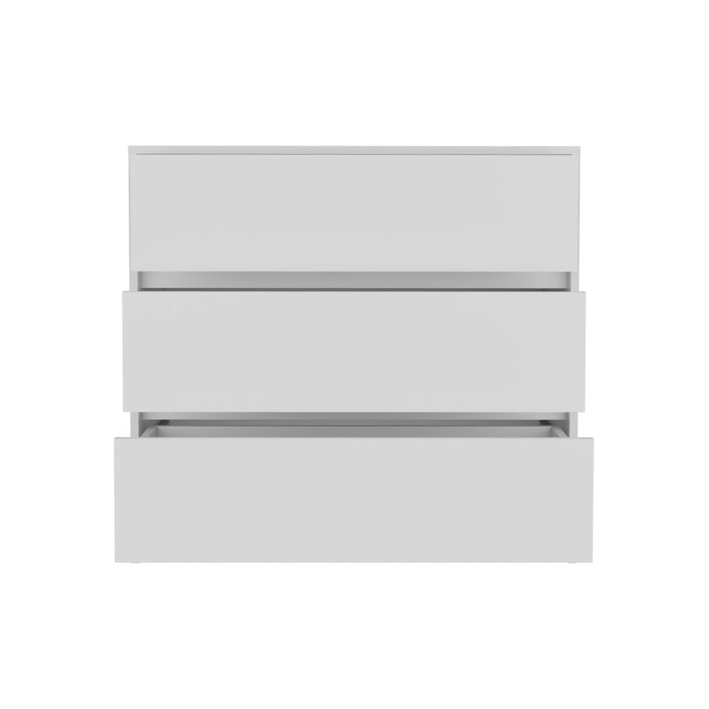 White Three Drawer Dresser - 34-inch