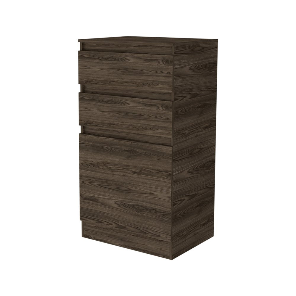 Brown Wood Two Drawer Dresser - 23-inch