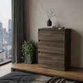 Brown Wood Two Drawer Dresser - 23-inch