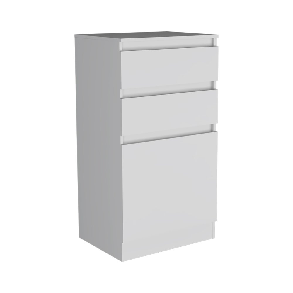 Brown Wood Two Drawer Dresser - 23-inch