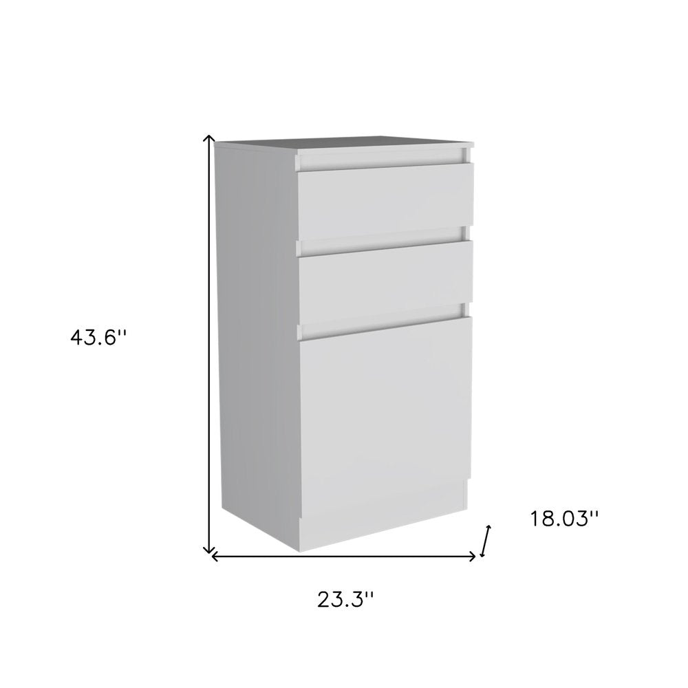 Brown Wood Two Drawer Dresser - 23-inch