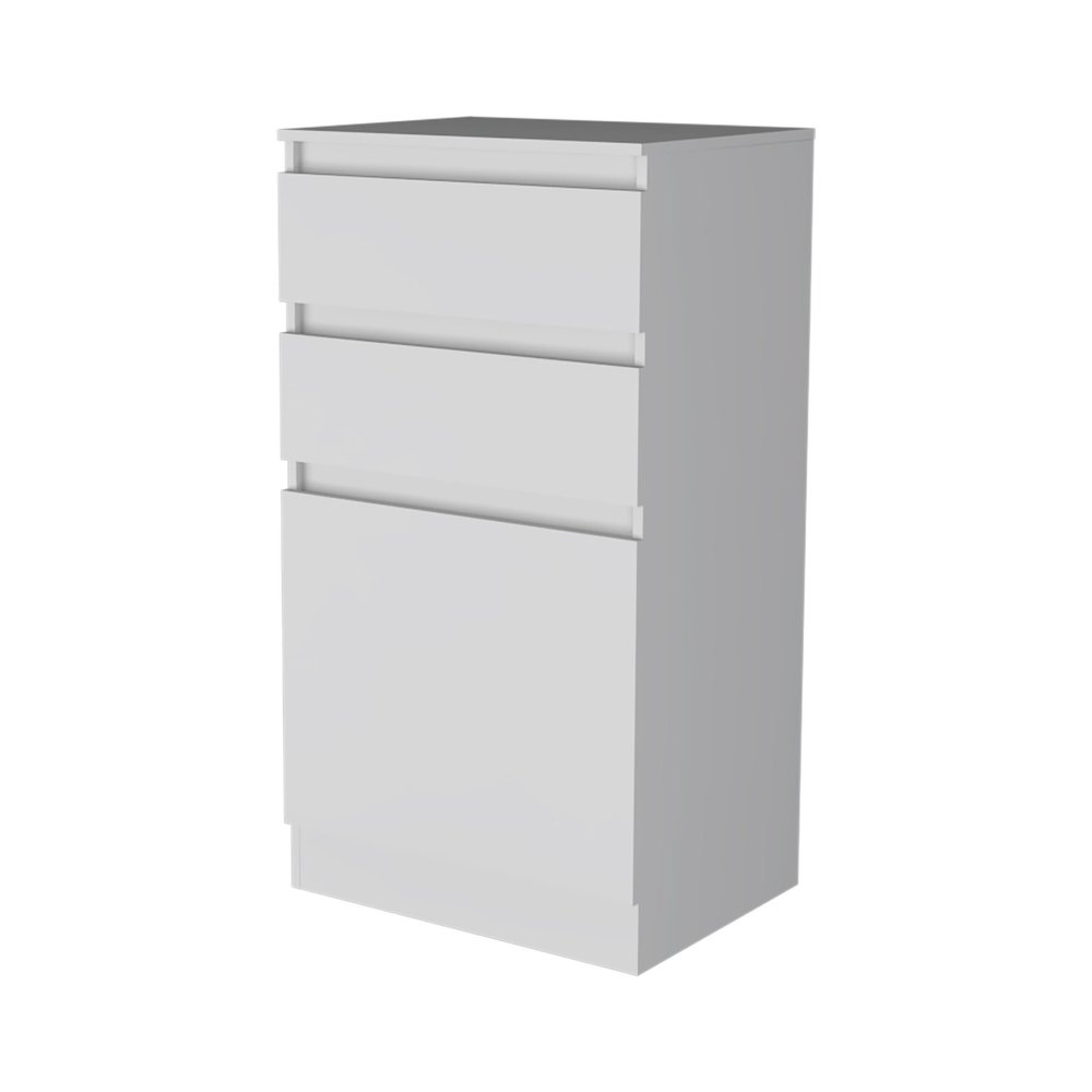 Brown Wood Two Drawer Dresser - 23-inch